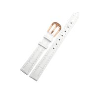 Belivceng Correa de reloj de cuero con textura de bambú para mujer, de 10 mm a 18 mm, accesorio de repuesto.,Oro rosa blanco,12 mm