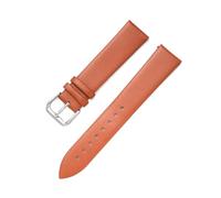 Belivceng Correa de reloj de cuero genuino, diseño fino, tamaño de 8 mm a 22 mm, accesorio de repuesto.,Marrón claro,16 mm