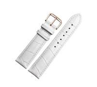 Belivceng Correa de reloj de cuero genuino para mujer con diseño de bambú, tamaños de 10 mm a 18 mm para correa de repuesto,Oro rosa blanco P,20 mm