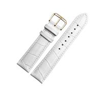 Belivceng Correa de reloj de cuero genuino para mujer con diseño de bambú, tamaños de 10 mm a 18 mm para correa de repuesto,Oro blanco P,20 mm