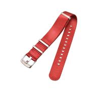 Belivceng Correa de reloj de lona de nailon con tejido de cinturón de seguridad estilo militar para buceo y deportes (18 mm, 20 mm, 22 mm y 24 mm),Rojo,18 mm