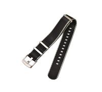 Belivceng Correa de reloj de lona de nailon con tejido de cinturón de seguridad estilo militar para buceo y deportes (18 mm, 20 mm, 22 mm y 24 mm),Negro Gris,18 mm