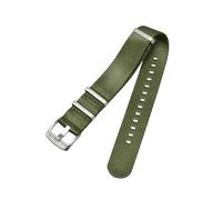 Belivceng Correa de reloj de lona de nailon con tejido de cinturón de seguridad estilo militar para buceo y deportes (18 mm, 20 mm, 22 mm y 24 mm),Un verde,22 mm