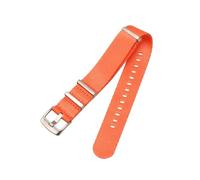 Belivceng Correa de reloj de lona de nailon con tejido de cinturón de seguridad estilo militar para buceo y deportes (18 mm, 20 mm, 22 mm y 24 mm),Naranja,24 mm