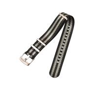 Belivceng Correa de reloj de lona de nailon con tejido de cinturón de seguridad estilo militar para buceo y deportes (18 mm, 20 mm, 22 mm y 24 mm),Negro Gris Negro,22 mm