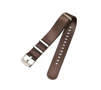 Belivceng Correa de reloj de lona de nailon con tejido de cinturón de seguridad estilo militar para buceo y deportes (18 mm, 20 mm, 22 mm y 24 mm),Marrón,24 mm