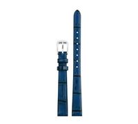 Belivceng Correa de reloj de piel auténtica para mujer, tallas pequeñas (6 mm a 14 mm), con hebilla.,C Azul - Plata,8 mm
