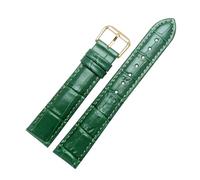 Belivceng Correa de reloj de piel con estampado de cocodrilo, repuesto duradero, disponible en tamaños de 12 mm a 22 mm.,Verde,13 mm