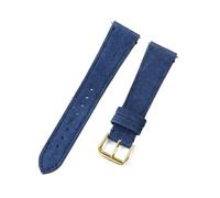 Belivceng Correa de reloj de piel de ante vintage con hebilla de acero, diseño de liberación rápida para relojes inteligentes, tamaños de 20 mm y 22 mm.,Azul-Oro,20 mm