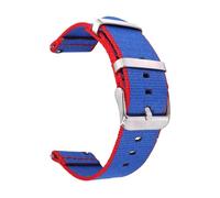Belivceng Correa deportiva de nailon de liberación rápida - Correa de lona de 20 mm y 22 mm,Azul Rojo,20 mm