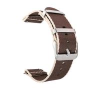 Belivceng Correa deportiva de nailon de liberación rápida - Correa de lona de 20 mm y 22 mm,Marrón Beige,20 mm