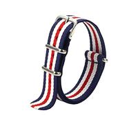 Belivceng Correa deportiva de nailon resistente al agua para reloj - para hombre y mujer, 18 mm, 20 mm, 22 mm,Azul Blanco B,18 mm