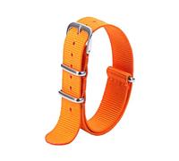 Belivceng Correa deportiva de nailon resistente al agua para reloj - para hombre y mujer, 18 mm, 20 mm, 22 mm,Naranja,22 mm