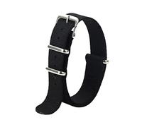 Belivceng Correa deportiva de nailon resistente al agua para reloj - para hombre y mujer, 18 mm, 20 mm, 22 mm,Negro,22 mm