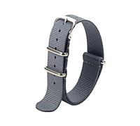 Belivceng Correa deportiva de nailon resistente al agua para reloj - para hombre y mujer, 18 mm, 20 mm, 22 mm,Gris,18 mm