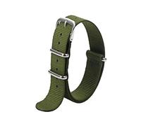 Belivceng Correa deportiva de nailon resistente al agua para reloj - para hombre y mujer, 18 mm, 20 mm, 22 mm,Verde Z,18 mm