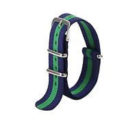 Belivceng Correa deportiva de nailon resistente al agua para reloj - para hombre y mujer, 18 mm, 20 mm, 22 mm,Azul Verde Azul,18 mm