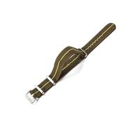 Belivceng Correa deportiva de nailon transpirable con hebilla de aguja para accesorios de correa de reloj,Verde Amarillo-Plata,18 mm