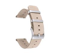 Belivceng Correa universal de nailon trenzado con hebilla de liberación rápida - Brazalete de repuesto de 18 mm, 20 mm, 22 mm y 24 mm,Beige,22 mm