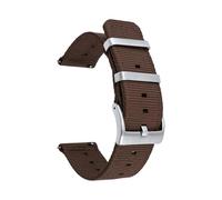 Belivceng Correa universal de nailon trenzado con hebilla de liberación rápida - Brazalete de repuesto de 18 mm, 20 mm, 22 mm y 24 mm,Marrón oscuro,24 mm