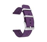 Belivceng Correa universal de nailon trenzado con hebilla de liberación rápida - Brazalete de repuesto de 18 mm, 20 mm, 22 mm y 24 mm,Púrpura,22 mm