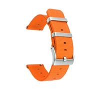 Belivceng Correa universal de nailon trenzado con hebilla de liberación rápida - Brazalete de repuesto de 18 mm, 20 mm, 22 mm y 24 mm,Naranja,18 mm