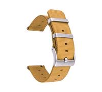 Belivceng Correa universal de nailon trenzado con hebilla de liberación rápida - Brazalete de repuesto de 18 mm, 20 mm, 22 mm y 24 mm,Oro,18 mm