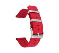 Belivceng Correa universal de nailon trenzado con hebilla de liberación rápida - Brazalete de repuesto de 18 mm, 20 mm, 22 mm y 24 mm,Rojo,20 mm