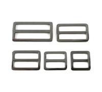 Belivceng Juego de 50 hebillas de metal para correa de bolso, cierre de bucle metálico como ajustador de cinturón de bolso, accesorios de bricolaje,G Negro,20 mm