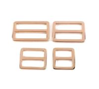 Belivceng Juego de 50 hebillas de metal para correa de bolso, cierre de bucle metálico como ajustador de cinturón de bolso, accesorios de bricolaje,Oro rosa,50 mm