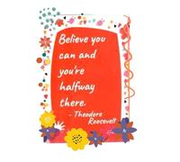 Belive you can and you are halfway there-Lined Notebook with interior heart