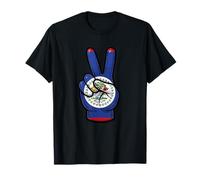 Belize Peace Sign Hand Patriotic Country Belizean Flag Camiseta