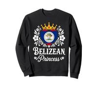 Belizean Princess Belize Flag Proud Belizean Girl Sudadera