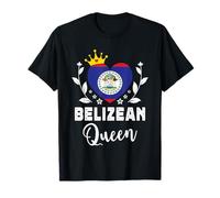 Belizean Queen Belize Flag Proud Belizean Woman Camiseta