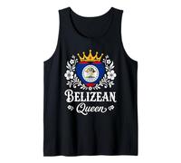 Belizean Queen Belize Flag Proud Belizean Woman Camiseta sin Mangas
