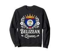 Belizean Queen Belize Flag Proud Belizean Woman Sudadera