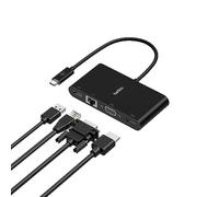 Belkin Adaptador Multimedia USB-C (hub USB-C con Puertos VGA HDMI 4K, USB 3.0 y Ethernet, para MacBook, iPad Pro, Surface Pro, Chromebook y Otros)