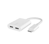 Belkin adaptador USB C RockStar de audio + carga USB-C, convertidor para cascos con carga rápida USB-C Power Delivery de 60 W, iPhone 16, iPad Pro, Galaxy, Note, Google Pixel, LG, Sony y otros, blanco
