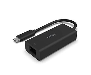 Belkin Adaptador USB Tipo C a Ethernet 2.5 GB, certificación USB-IF y Thunderbolt 3/4, Adaptador de Red USB-C a LAN Compatible con MacBook Pro/Air, iPad Pro, XPS, Surface y Otros Dispositivos USB-C