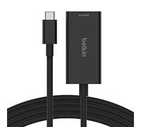 Belkin Adaptador USB Tipo C a HDMI 2.1, Cable Integrado de 11 cm, 8K a 60 Hz, 4k a 144 Hz, HDR, HBR3, DSC, HDCP 2.2, USB-IF, MacBook, iPad Pro y Otros Dispositivos con USB-C