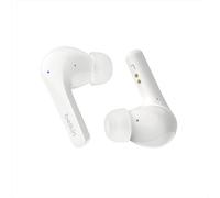 Belkin Auriculares True Wireless SoundForm Motion, cancelación de Ruido, Estuche de Carga inalámbrica, Dos micrófonos, Grado IPX5 de Resistencia al Agua y Bluetooth, Apple iPhone y Samsung - Blancos