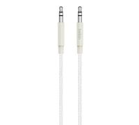 Belkin AV10164bt04-WHT Cable auxiliar de alta calidad MiXiT metálico 3,5 mm, diseño elegante, robusto diseño para un uso intenso, 1,2 m largo, blanco metálico compatible con Samsung Galaxy S7 y S7 edge