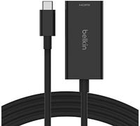 Belkin Adaptador USB Tipo C a HDMI 2.1, Cable Integrado de 11 cm, 8K a 60 Hz, 4k a 144 Hz, HDR, HBR3, DSC, HDCP 2.2, USB-IF, MacBook, iPad Pro y Otros Dispositivos con USB-C