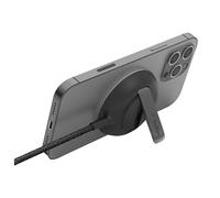 Belkin base de carga inalámbrica portátil con MagSafe (carga rápida de hasta 15 W, soporte, compatible con iPhone 13, 13 Pro Max y mini, fuente de alimentación no incluida), negro