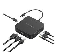 Belkin base dock Thunderbolt 3 estándar con cable Thunderbolt 3 (conector dock Thunderbolt para Mac y Windows), dos pantallas 4K a 60 Hz, transferencias de 40 Gbps, carga de salida de 60 W