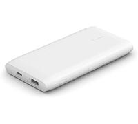 Belkin batería externa carga rápida de 10000mAh, cargador portátil con USB-C Power Delivery y puertos USB-C 18 W y USB-A 12 W, power bank para Samsung Galaxy, Pixel, iPhone, iPad y otros, blanco