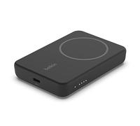 Belkin batería Externa magnética de 5000 mAh, Cargador portátil Compatible con MagSafe, Pass-Through, Power Bank con Salida de 7,5 W y Entrada de 10 W, Soporte extraíble, iPhone 17, 16, 15 y más