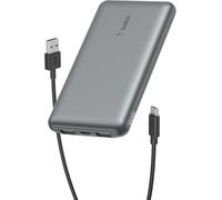 Belkin batería Externa portátil de 10000mAh, Cargador Externo USB-C con 1 Puerto USB-C y 2 Puertos USB-A, Power Bank de 15 W, batería portátil para iPhone, Galaxy, Pixel, AirPods, iPad- Gris Espacial