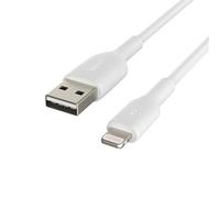 Belkin Boost Charge Cable Lightning (Cable Lightning a USB para iPhone, iPad y AirPods), Cable de Carga para iPhone con Certificación MFi (Blanco, 2 m)