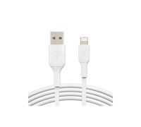 Belkin Boost Charge Cable Lightning (Cable Lightning a USB para iPhone, iPad y AirPods), Cable de Carga para iPhone con Certificación MFi (Blanco, 1 m) - paquete de 2